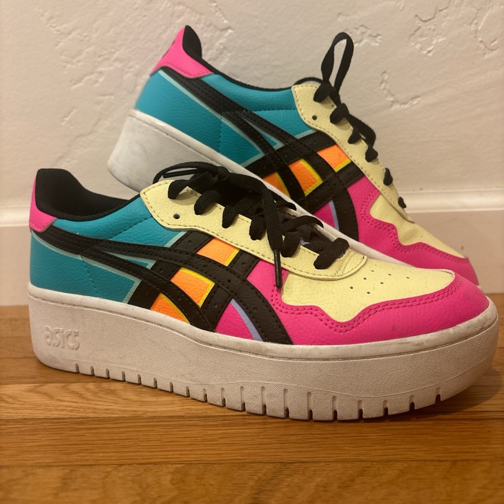 Asics Multicolor Sneakers with Pink and Blue